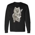 面白いtシャツ ポメラニアン 犬 ギター イヌ メンズ 犬好き グッズ かわいい おもしろ 面白い 服 ネタ 長袖tシャツ 長袖Tシャツ ギフトのアイデア
