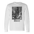 Albrecht Dürer Durer クリスチャンアート メランコリア ホワイト 長袖tシャツ 長袖Tシャツ ギフトのアイデア
