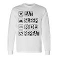 Eatleep Ride Repeat オートバイ バイク モーターサイクリスト 格言 長袖Tシャツ ギフトのアイデア