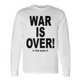 Exclusive War Is Over ご希望の場合限定ブラックプリント 長袖tシャツ 長袖Tシャツ ギフトのアイデア
