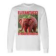 Brainrot Animal Gen Alpha Meme ストロベリーエレファント 長袖Tシャツ ギフトのアイデア
