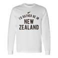 I'd Rather Be In New Zealand Nz Fern Kiwi ギフト 長袖Tシャツ ギフトのアイデア