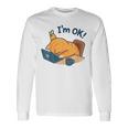 I'm Ok おかしな猫 在宅勤務 コーヒーミーム 長袖Tシャツ ギフトのアイデア