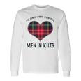 I'm Only Here For The In Kilts タータンチェック ハート 長袖Tシャツ ギフトのアイデア