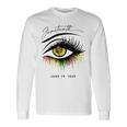 Junenth まつげ アフリカの目 美しい 長袖Tシャツ ギフトのアイデア