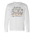 Just An Egg-Cited Goose キュート イースター バニー アヒル ファミリー 春 長袖Tシャツ ギフトのアイデア