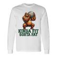 Kinda Fitorta Fat Gorilla ヘビーウェイトリフティング 面白いジム 長袖Tシャツ ギフトのアイデア