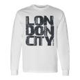 I Love London、クールでレトロなロンドンのファッショングラフィックデザイン。 長袖Tシャツ ギフトのアイデア