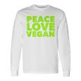Peace Loveegan クール ベジタリアンとビーガン 長袖Tシャツ ギフトのアイデア