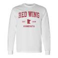 Red Wing ミネソタ Mn ビンテージ スポーツデザイン レッドプリント 長袖Tシャツ ギフトのアイデア