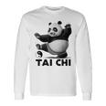 おもしろパンダ 動物 太極拳 格闘技 陰陽バランス 長袖Tシャツ ギフトのアイデア