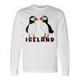 アイスランドのキュートなパフィン2個 長袖Tシャツ ギフトのアイデア