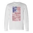 アメリカ国旗 メンズ レディース キッズ アメリカ国旗 愛国的なグランジ 長袖Tシャツ ギフトのアイデア