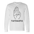 インドのサンスクリット語タタストゥデザイン 長袖Tシャツ ギフトのアイデア