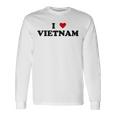 カントリーハートプライド-ファニーアイラブベトナム 長袖Tシャツ ギフトのアイデア