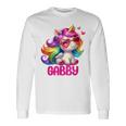 ギャビーユニコーン 名前入りデザイン 長袖Tシャツ ギフトのアイデア