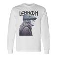 ジョン・レノン 平和な色調の肖像画 長袖Tシャツ ギフトのアイデア