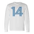 ナンバー14 シャツ レトロユニフォーム ヨーロッパスタイル バックプリントジャージ 長袖Tシャツ ギフトのアイデア