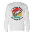 ハーモニカプレーヤー メンズ レディース ファニー ハーモニスト ハーピスト 長袖Tシャツ ギフトのアイデア