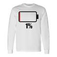 バッテリー1シャツ残り1バッテリーデッドシャツのバッテリー残量が少なくなりました。 長袖Tシャツ ギフトのアイデア