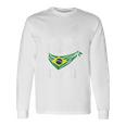 ビンテージ ブラジルの旗 面白い ブラジル 猫 サングラス 長袖Tシャツ ギフトのアイデア
