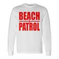 ビーチパトロール サーフ レスキュー ライフガード 長袖Tシャツ ギフトのアイデア