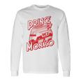 プリンス・オブ・モナコ 16 ミニマリスト レーシングの背景 長袖Tシャツ ギフトのアイデア