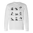 ボストンテリア ヨガ アサナ ポーズ 瞑想 おもしろtシャツ 長袖Tシャツ ギフトのアイデア
