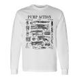 ポンプアクション ショットガン ヴィンテージ ライフル 銃 特許プリント 長袖Tシャツ ギフトのアイデア