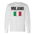 ミラノ イタリア ミラノ イタリー 旗 イタリアン 長袖Tシャツ ギフトのアイデア