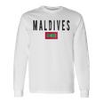 モルディブ国旗-お土産モルディブ。 長袖Tシャツ ギフトのアイデア