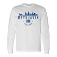 レイキャビク アイスランド アイスランド国旗 スカイライン プライド お土産 長袖Tシャツ ギフトのアイデア