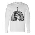 人間の心臓の肺 ビンテージ医療解剖学 解剖学的肺 長袖Tシャツ ギフトのアイデア