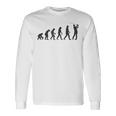 人類の進化 ネタ ゴルファー ゴルフ ゴルフ好き ゴルフファン おもしろ ゴルフ部 長袖Tシャツ ギフトのアイデア