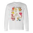 抽象グラフィティ モナリザ バックプリント 長袖Tシャツ ギフトのアイデア