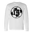 数字 14 Fourn サッカーボール Futbol 長袖Tシャツ ギフトのアイデア