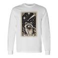 星のタロットカード アライグマ 占星術 神秘的なアライグマ 長袖Tシャツ ギフトのアイデア