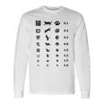 猫の手も借りたい 視力検査表パロディ 長袖Tシャツ ギフトのアイデア