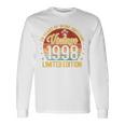 裏面 ヴィンテージ 28 誕生日 デコレーション メンズ 28歳 1998 28歳 長袖Tシャツ ギフトのアイデア