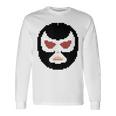 覆面レスラー マスク ピクセルアート ドット絵 怪人 プロレス 長袖Tシャツ ギフトのアイデア