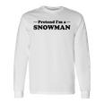 雪だるま ハロウィン コスチューム ごっこ I'm Anowman 長袖Tシャツ ギフトのアイデア