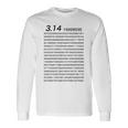 （背中側 バックプリント）314 円周率 パイ《数学》【変なデザイン屋さん】理数系 数字 面白い 長袖tシャツ 長袖Tシャツ ギフトのアイデア