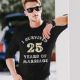 25 Years Of Marriage For ギフト 結婚25周年記念 長袖Tシャツ 彼への贈り物