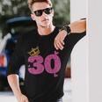 30歳の誕生日 王冠 30歳 誕生日 長袖Tシャツ 彼への贈り物