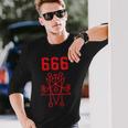 666 悪魔 悪魔のペンタグラム 獣のマーク 長袖Tシャツ 彼への贈り物