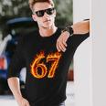 67 Fireixeven Meme Flames スラング 数字 面白い キッズ ティーン 長袖tシャツ 長袖Tシャツ 彼への贈り物