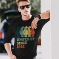 Amped Upince 1956 レトロ 誕生日 ギター 音楽 誕生年 長袖Tシャツ 彼への贈り物