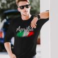 Aprilia イタリア 国旗 イタリア お土産 贈り物 お揃い イタリアン 長袖Tシャツ 彼への贈り物