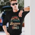 Awesomeince 1960 パームツリー 66歳の誕生日 長袖Tシャツ 彼への贈り物