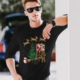 Camo Santa Christmas Deer Hunting Camouflage Hunter Long Sleeve T-Shirt Gifts for Him